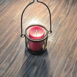 Rustic/Farmhouse/Cottagecore Style Solid Iron & Glass Candle/Lantern NWOT